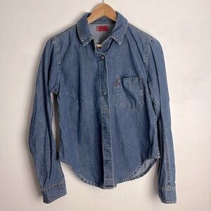 Levi’s Denim Long Sleeve Snap Button Shirt Girls Medium/Women’s Small